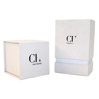 China Recycled Materials FUHING Recycled Custom Logo Printed Luxury Matte White Rigid Lid Gift Box Cardboard Paper Folding Magnetic Box for sale