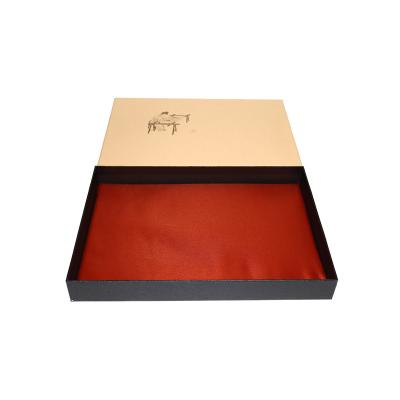 China New Design Materials Jute Gift Paper Box Jute Lid Custom Logo Cardboard Paper Gift Package Recycled Rigid Base Box With Lid for sale