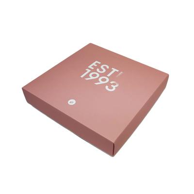 China Custom Printed Free Design Recycled Art Paper Box Pink Gift Recyclable Packaging from FUHING Materials with Craft Embossing Lid and Plain Paper Box for sale