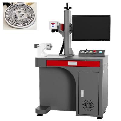 China Portable 3D JPT Raycus Max Metal Credit Card PVC Business Card Fiber Laser Desktop Enrollment Machine for sale