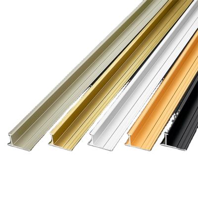 China Modern Luxury Aluminum Tile Trim Dark Edge Trim Decorative Ceramic Tile Profiles Wall Decor Strips for sale