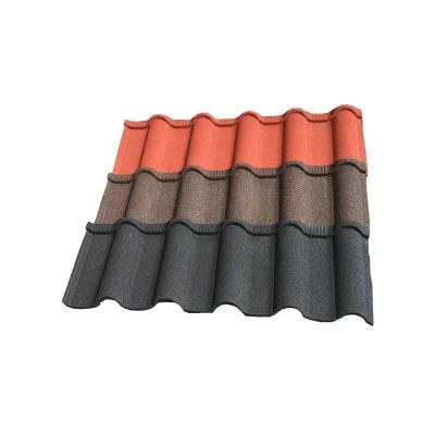 China Double Roman Stone Coated Steel Roofing Industrial Roof Tile Roman Roofing Tile for sale