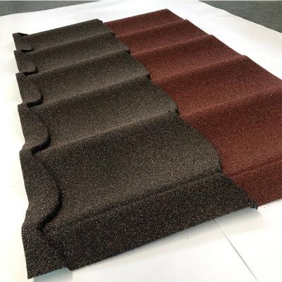 China 0.45mm modern color stone coated metal roof tile aluminum roof tile wave roof tile for sale