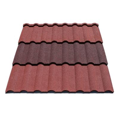 China 0.45mm Modern Color Stone Coated Metal Roof Tile Milan Anticorrosive Composite Roof Tile for sale