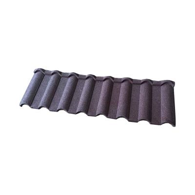 China Modern Aluminum Roof Tile Milan Roof Tile Metal Colored Stone Coated Roof Tile for sale