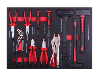 China Car Repair 12 Pcs Tool Kit Bent Nose Plier and Stone Hammer for sale