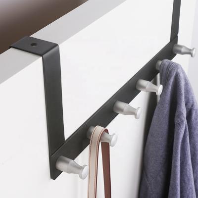 China New Arrival Stocked Aluminum Self Wall Hook Coat Rack With 6 Hooks For Coat Hat Towel for sale