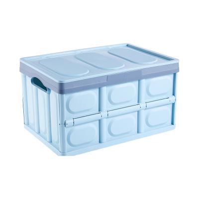 China Sustainable Folding Plastic Storage Car Trunk Storage Box Household Sorting Storage Box for sale