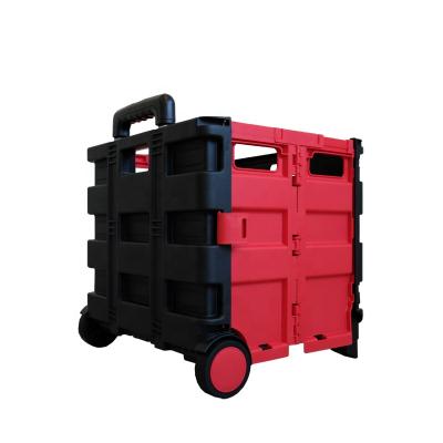 China Hot Selling Foldable Luggage Grocery Folding Trolley Wheel Portable Shopping Carts for Retail Stores for sale