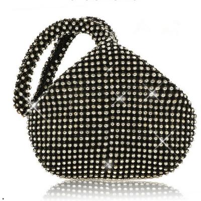 China Hotsale Women's Luxury Crystal Hand Shoulder Bag Rhinestones Clutch Evening Bag Party Bag Wedding Evening Clutch Bag For Lady Diamond Small Triangle Wallet Handbag for sale