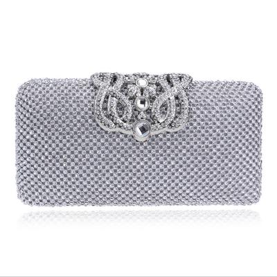 China Lady Wedding Purse Rhinestones Rhinestones Crystal Evening Bag Clutch Bags Rhinestones Silver/Elegant Gold/Black Evening Clutch Bag for sale