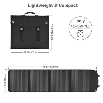 China Customizable VC120W Single Crystal Monocrystalline Cover Silicon 18V/4.16A USB Rechargeable Portable Solar Panel for sale