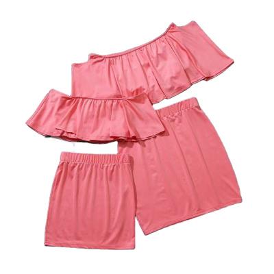 China QUICK-DRY Sleeveless Family Dress Baby Suit Mother Daughter Summer Dress Parent-child Matching Women Clothes for sale