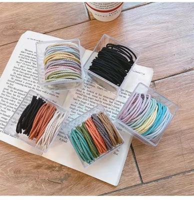 China Hair Beauty Accessories Customized Girls Rainbow Color Headband Hair Scrunchies Elastic Seamless Threaded Headdress High for sale