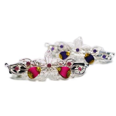 China Hair Decoration Accessories Customize Women's Colorful Flower Rhinestone Hairpin Alloy Luxury Hairpins And Accessories for sale