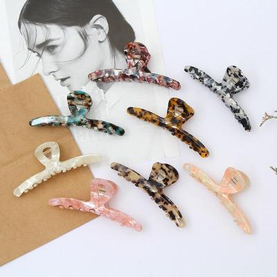 China Wholesale Cute Acetate Leaf Hairpins Leopard Printing Women Hair Decoration Accessories Vintage Decorative Hairpin For Hair for sale