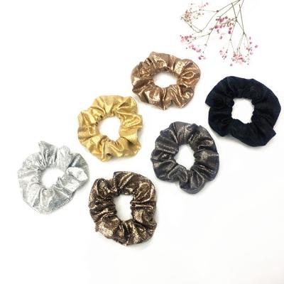 China Wholesale Women Hair Scrunchies Solid Color Fabric Scrunchies Elastic Rubber Hair Accessories Hair Scrunchies for sale