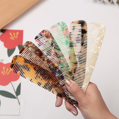 China European and American anti-static sheet acetate comb long hairdressing solid color comfortable healthy comb professional salon for sale