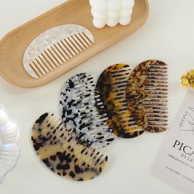 China New Customized Cute Acetate Solid Color Border Comb Hairdressing Comb Healthy Comfortable Comb Professional Salon for sale