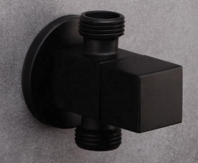 China Metered Faucets Bathroom Fitting Black Color Angle Valve Brass Angle Valve for sale