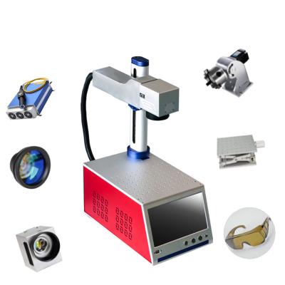 China 3w 5w 12w Air Cooled Fiber Laser Marking Machine Mini Portable Fiber Laser Source Fiber Laser Engraving Machine for sale