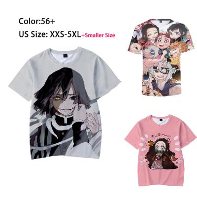 China Wholesale Anti-wrinkle Demon Slayer Anime Clothing Customization Polyester Cotton T-shirt Anime Costumes T-shirts for sale