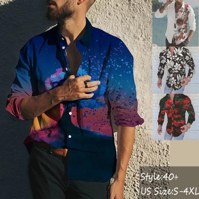 China Summer Anti-Pilling Casual Button Lapel Shirt Spring Long Full Sleeve Shirt S-4XL Turn-Down Collar Oversize Men's Long Sleeve Shirt for sale