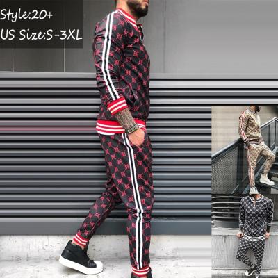 China QUICK DRY good quality custom tracksuit set men's tracksuit sports men's two-piece slim fit zipper tracksuit men for sale