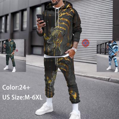 China New Arrival QUICK DRY Mens Clothing O Neck Mens Sweatshirt Set Customized Mens Pullover Hoodies Jogging Sport Hoodie And Tracksuit Set for sale