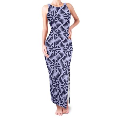 China Fijian Tapa Tribal Print Bodycon Dresses Party Strapless Split Dresses Polynesian Tongan Tank Dress Beautiful Classy Anti-Static Summer for sale