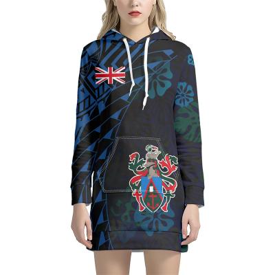 China Factory Outlet Anti-Wrinkle Sports Hoodies Polynesian Tribal Samoan Pitcairn Islands Print Long Sleeve Custom Sportswear Stylish Mini Hoodies for sale