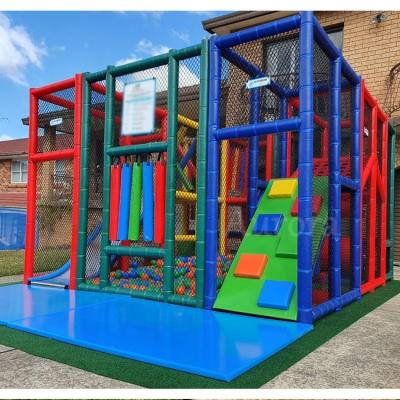 China Steel Commercial kids party rental equipment climbing areas mobile playground portable soft play groundsoft play set for sale