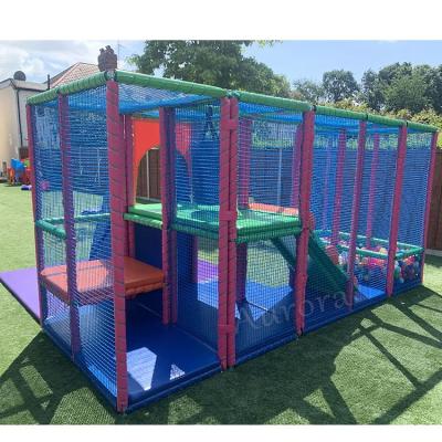 China Steel Commercial kids party rental equipment climbing areas mobile playground portable soft play portable soft play frame for sale