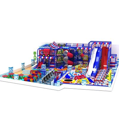 China Indoor soft playground equipment Children England Theme Large Ocean Ball Pool Baby Kindergarten Indoor Playground Hdpe Slides Machines for sale