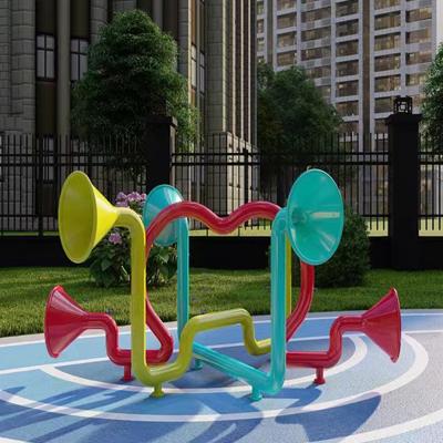 China Plastic+Metal+Steel Bulhorn Neighborhood Commercial Playing Equipment Outdoor Kids Playground Equipment for sale