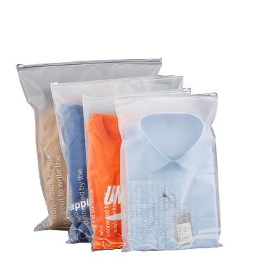 China Recyclable Plastic Packing Storage Pouches Zipper Resealable Lock Bags Matte Frosted Custom EVA Slider Zipper Bag for sale