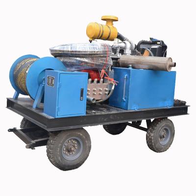 China Diesel Hotels 30~90kw 240bar High Pressure Jet Washer Triplex Water Plunger Pump for sale