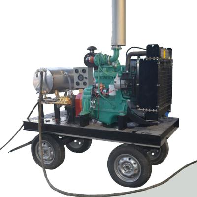 China Diesel Engine High Pressure Water Jet Cleaner Water Sandblaster Descaling / Stripping Machine for sale