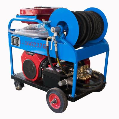 China Hotels Gasoline Engine Drain Cleaner Water Jet Pump High Pressure Blow Cleaning Machine for sale