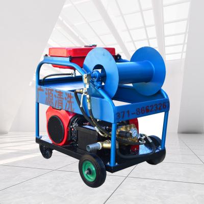 China Professional Gasoline 24HP Hotels High Pressure Water Jet Sewer Drain Cleaning Machine for sale