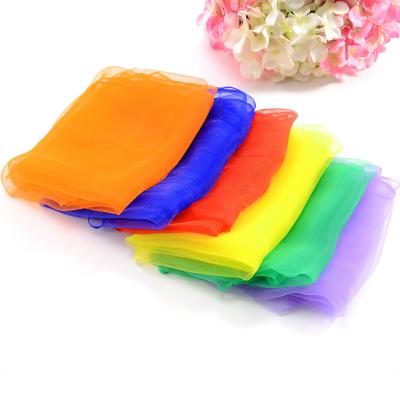 China 2021 Nylon Customized Shiny Color High Quality Chiffon Scarves Juggling Scarf for sale