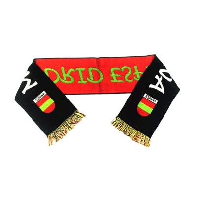 China Promotional Custom Logo Sport Long Mens Football Fan Long Scarf for sale