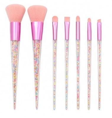 China Diamond Particle Handle Makeup Brush Set Silky Soft Conical Eyeshadow Beauty Makeup Tools for sale