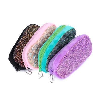 China Yue Fashion Makeup Cosmetic Pouch Flip Cosmetic Bag Gift Bag Light Weight Felt Zipper Cosmetic Bag for sale