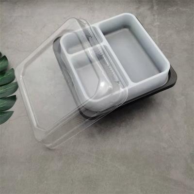 China 3 Compartments Recyclable Microwave PP Bento Box With Lid Fast Food Box for sale