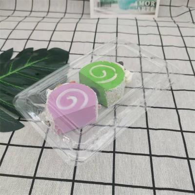 China Factory Supply Disposable PET Material Disposable Cheesecake Plastic Box for sale