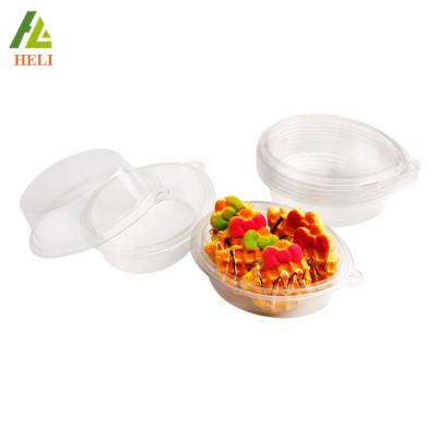 China Recycled Materials Round Shape Clamshell Clear Plastic Cupcake Boxes for sale