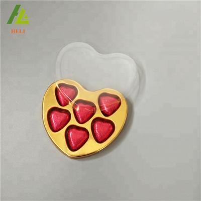 China 6 Pack Heart Shape Disposable Hot Selling Luxury Plastic Chocolate Packaging Box for sale