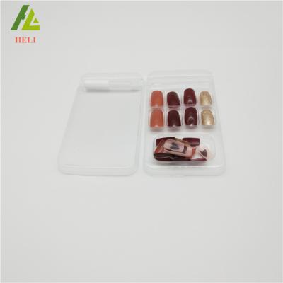 China Disposable Clear Transparent Fake Nail Packaging Tray for sale