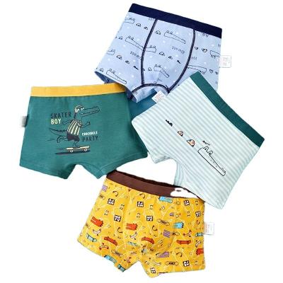 China Breathable 4pcs Cartoon crocodile Print Boxer Briefs for Toddler Boys Children's underwear for Halloween - Soft and Comfy Underwear for Kid for sale